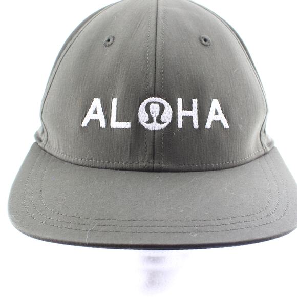 Lululemon Hat Unisex OS Dark Olive Snapback ALOHA Embroidered Hawaii - Picture 1 of 8